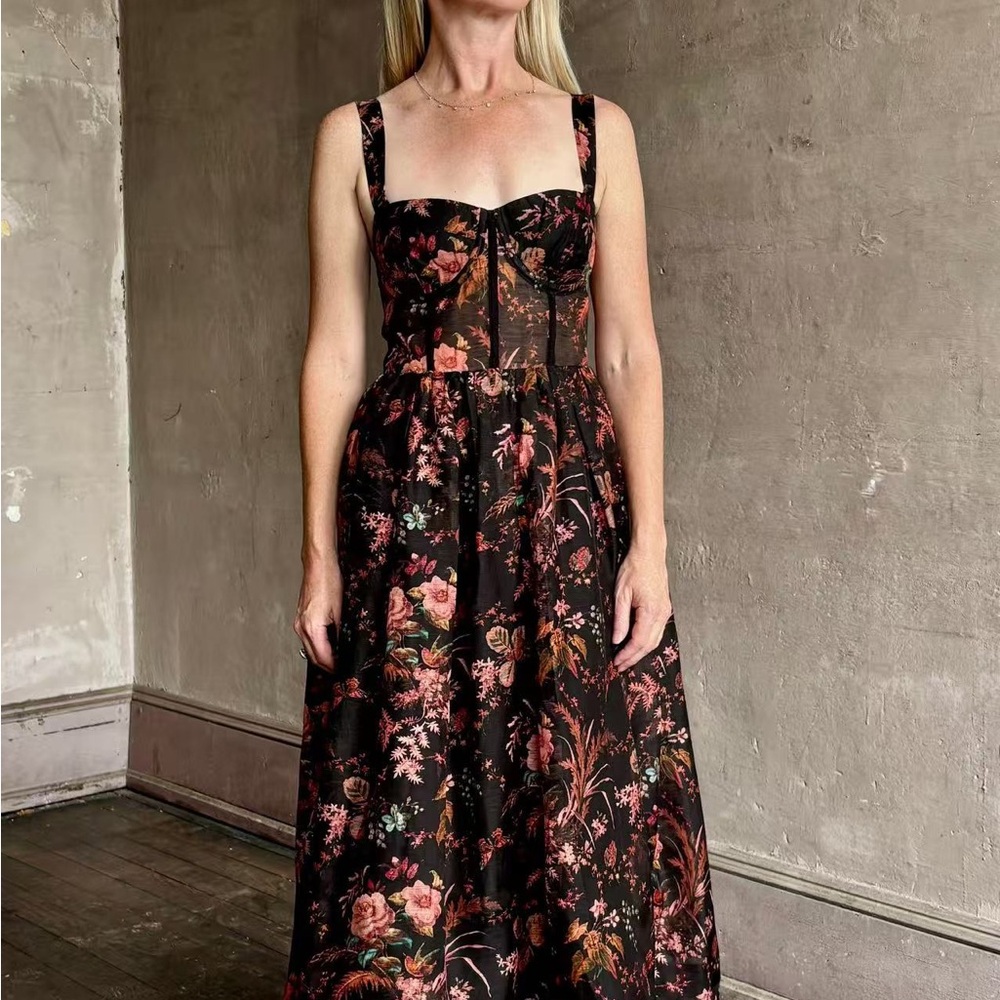 Cara Cara Pheobe Midi Dress Pindell Black